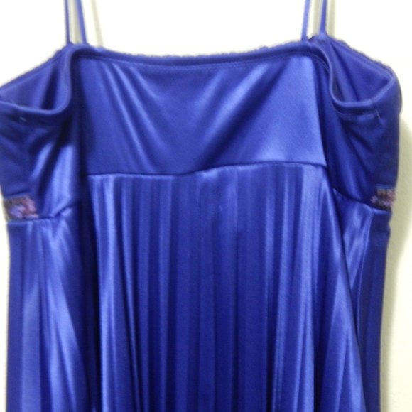 My Michelle Silky Blue Strappy Dress L - Picture 5 of 7